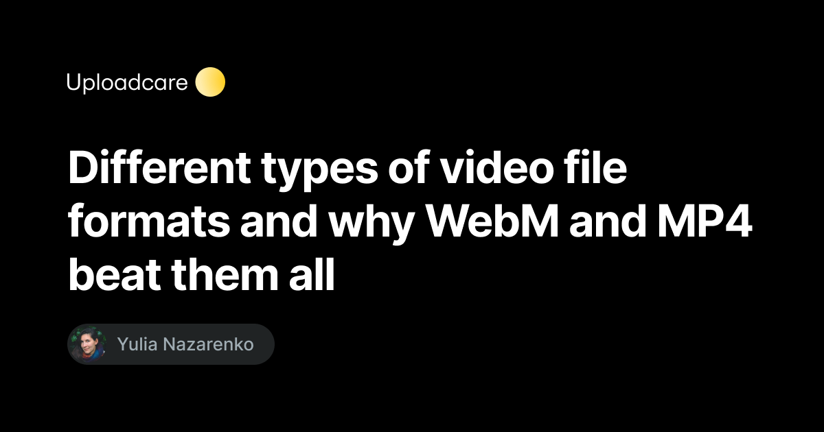 Different types of video file formats and why M and MP4 beat them